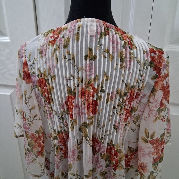 American Eagle Outfitters Floral Swim Cover Up/Open Duster/Boho Size XS/S - Picture 5 of 15